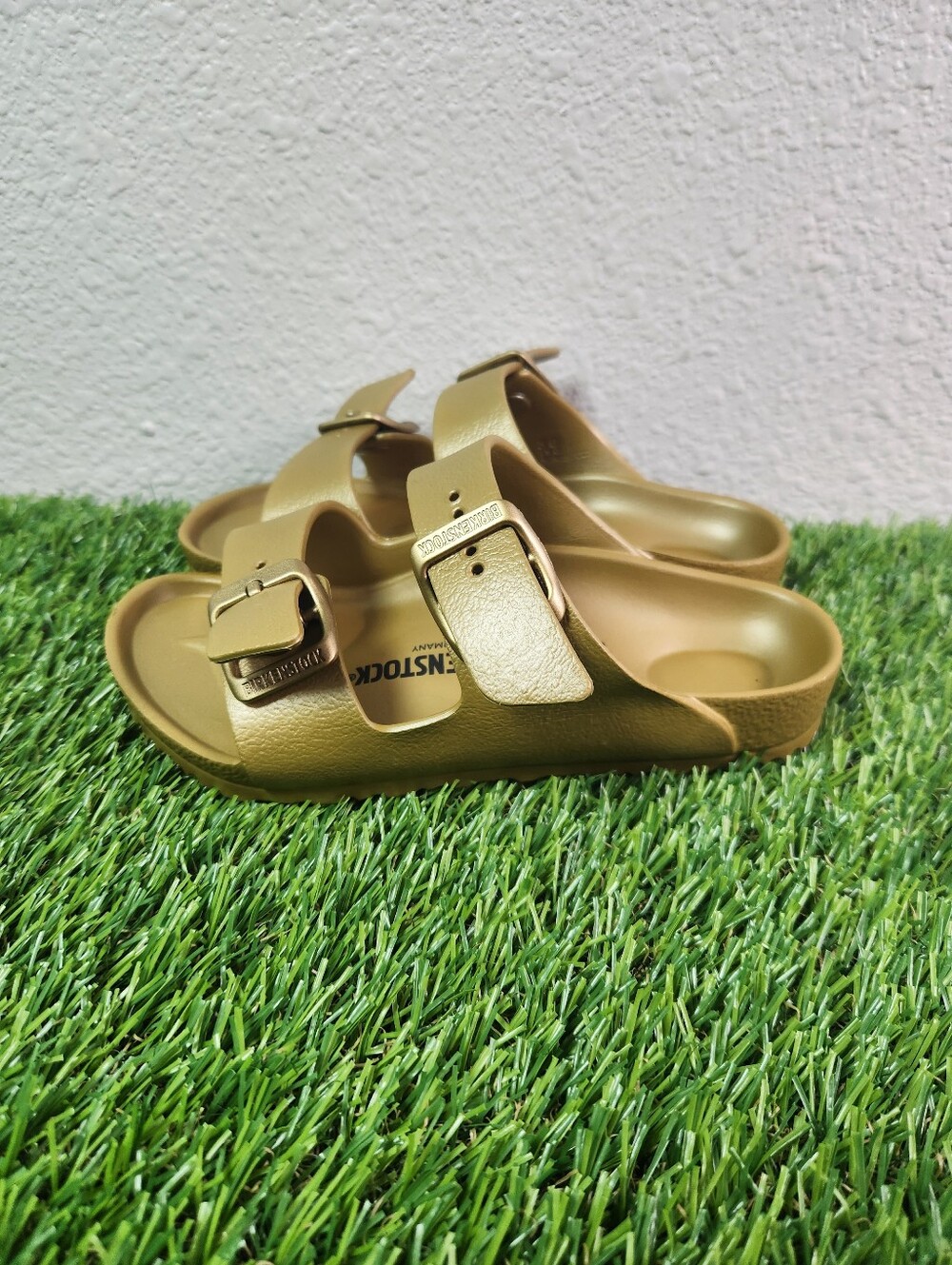 Birkenstock Arizona EVA Glamour Gold Sandals Size 12C/EU30  NWOB